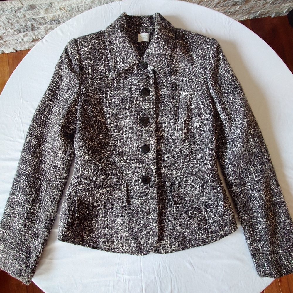 Women's Blazer Jacket. Size 5/6. Black & white